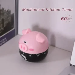 Tecknad gris kökstimer - sött och effektivt verktyg för matlagningstid