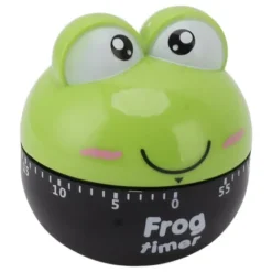 tecknad maskintimer hög noggrannhet justerbar 60 minuter mekanisk köksmakningtimer för köksstudier grön