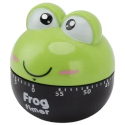 tecknad maskintimer hög noggrannhet justerbar 60 minuter mekanisk köksmakningtimer för köksstudier grön