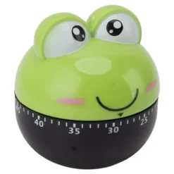 tecknad maskintimer hög noggrannhet justerbar 60 minuter mekanisk köksmakningtimer för köksstudier grön