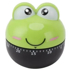 tecknad maskintimer hög noggrannhet justerbar 60 minuter mekanisk köksmakningtimer för köksstudier grön