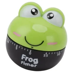 tecknad maskintimer hög noggrannhet justerbar 60 minuter mekanisk köksmakningtimer för köksstudier grön