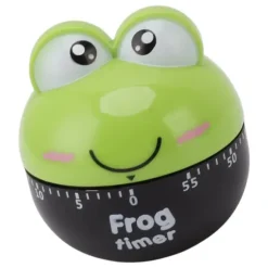 tecknad maskintimer hög noggrannhet justerbar 60 minuter mekanisk köksmakningtimer för köksstudier grön