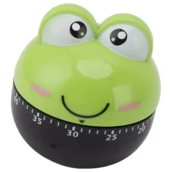 tecknad maskintimer hög noggrannhet justerbar 60 minuter mekanisk köksmakningtimer för köksstudier grön