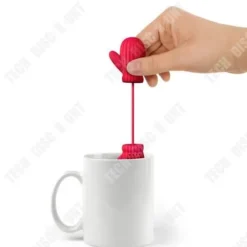 Teebryggare - VINGVO - Silikonhandske - Röd - Säker och icke-toxisk - För vuxna