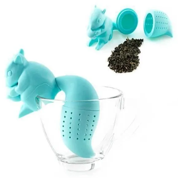 Teefilter - Ekorr - Silikon - Rolig - Muggklipp - Löst te
