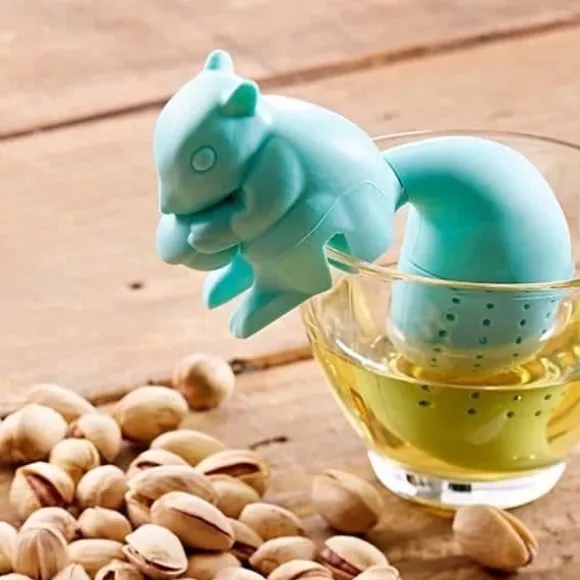 Teefilter - Ekorr - Silikon - Rolig - Muggklipp - Löst te