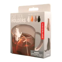 Teepåsehållare Katter (x4) - Kikkerland - Vit