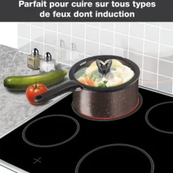 TEFAL L6789102 Ingenio Extreme 15-delade köksredskapsset - Brown Stone Effect - Tillverkad i Frankrike