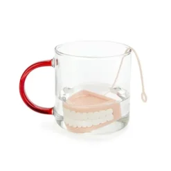 TEIGLASS Lös tänder TILL GÅVA Rolig för en kopp