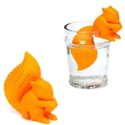 Teinfuser - Ekorr - Silikon - Blå - Lätt att rengöra - 69x71x25mm