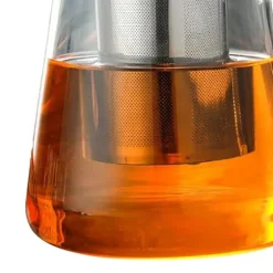 Tekanna av glas - 1300 ml kapacitet, värmebeständigt, ergonomiskt handtag - perfekt för lösblad och blommande te
