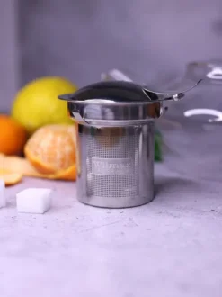 Tekanna Glas 1050 ml – Diskmaskinssäker Värmebeständig Tebryggare med Filter i Rostfritt Stål för Gas- och Elspis