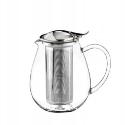 Tekanna Glas 1300 ml – Värmebeständig Tebryggare med Rostfritt Filter