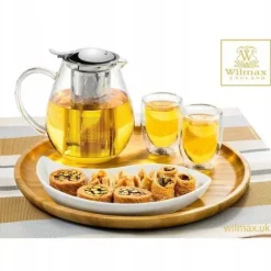 Tekanna Glas 1300 ml – Värmebeständig Tebryggare med Rostfritt Filter