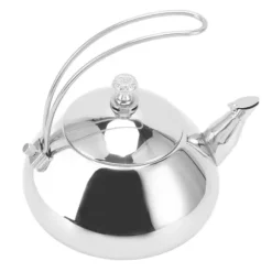 Tekokare med spishäll i rostfritt stål med avtagbar infusionsenhet - 1,5 l kapacitet, professionell design för hemköket