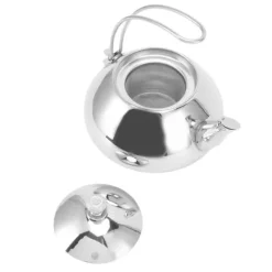 Tekokare med spishäll i rostfritt stål med avtagbar infusionsenhet - 1,5 l kapacitet, professionell design för hemköket