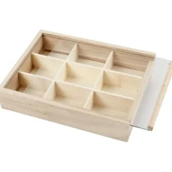 Telåda av Kejsarträ och Plexiglas 17x13x3,5 cm 1 st