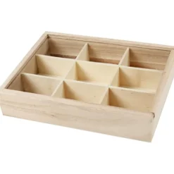 Telåda av Kejsarträ och Plexiglas 17x13x3,5 cm 1 st