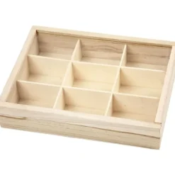 Telåda av Kejsarträ och Plexiglas 17x13x3,5 cm 1 st