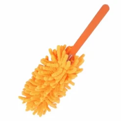 Teleskopisk Dammmvippa Avtagbar Tvättbar 72cm Chenille Dammborttagningsverktyg För Hemstädning Orange