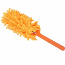 Teleskopisk Dammmvippa Avtagbar Tvättbar 72cm Chenille Dammborttagningsverktyg För Hemstädning Orange