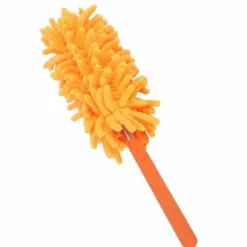 Teleskopisk Dammmvippa Avtagbar Tvättbar 72cm Chenille Dammborttagningsverktyg För Hemstädning Orange