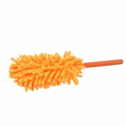 Teleskopisk Dammmvippa Avtagbar Tvättbar 72cm Chenille Dammborttagningsverktyg För Hemstädning Orange