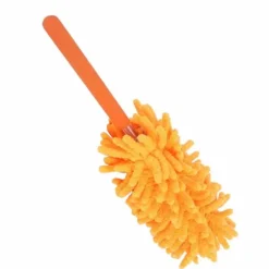 Teleskopisk Dammmvippa Avtagbar Tvättbar 72cm Chenille Dammborttagningsverktyg För Hemstädning Orange