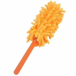 Teleskopisk Dammmvippa Avtagbar Tvättbar 72cm Chenille Dammborttagningsverktyg För Hemstädning Orange
