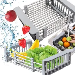 Teleskopisk Durkslag för Grönsaker & Disk