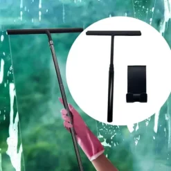 Teleskopisk gummiskrapa för glas, rent vatten, fönsterputsare för skjutdörr, 28 cm