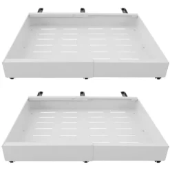 Teleskopisk låda, modern design, justerbar längd 32-52 cm,2Pcs Vit