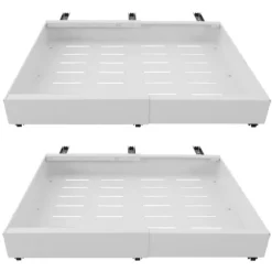 Teleskopisk låda, modern design, justerbar längd 32-52 cm,2Pcs Vit