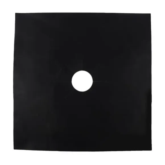 Återanvändbar gasspisskyddssats i glasfiber (6 st) - köksredskap (svart)