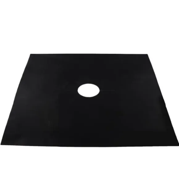 Återanvändbar gasspisskyddssats i glasfiber (6 st) - köksredskap (svart)