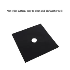 Återanvändbar gasspisskyddssats i glasfiber (6 st) - köksredskap (svart)