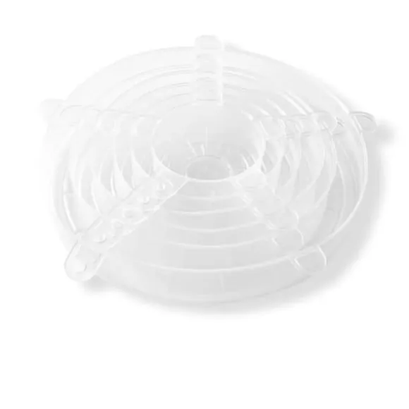 Återanvändbar silikonlock för skål 6PC Elastiskt lock för att hålla maten färsk LQB8301