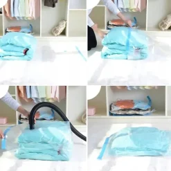 Återanvändbar vakuumpåse för kläder, sängkläder, 80x110