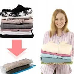 Återanvändbar vakuumpåse för kläder, sängkläder, 80x100