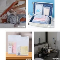 Återanvändbara blixtlåspåsar, 30 st vattentäta frostade plastpåsar, för kläder, underkläder, skor och andra accessoarer