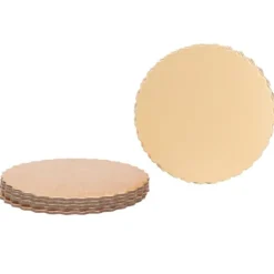 Återanvändbara dubbelsidiga runda tårtbrädor för bröllop och födelsedagsfest - Set med 10 (12 tum)