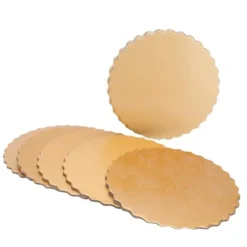 Återanvändbara dubbelsidiga runda tårtbrädor för bröllop och födelsedagsfest - Set med 10 (12 tum)