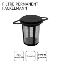 Återanvändbart tefilter för tekanna och teservis Fackelmann