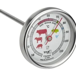 Termometer med brats TFA i rostfritt stål 14.1028