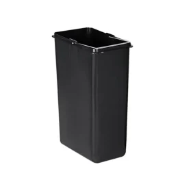 Återvinningsbehållare, 60.5x36.5x56.5 cm, Silver, Svart