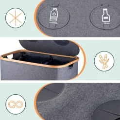 Återvinningskärl, 68,5x57x37 cm, 80x57x37 cm