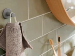 tesa MOON GREY handdukskrokar lim metall