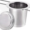 Tesil i bulk, tesil i 304 rostfritt stål med lock och droppbricka