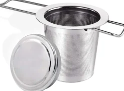 Tesil i bulk, tesil i 304 rostfritt stål med lock och droppbricka